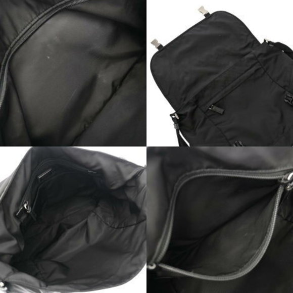 PRADA Re Nylon Saffiano Leather Black Nylon Shoulder Bag - Picture 11 of 12